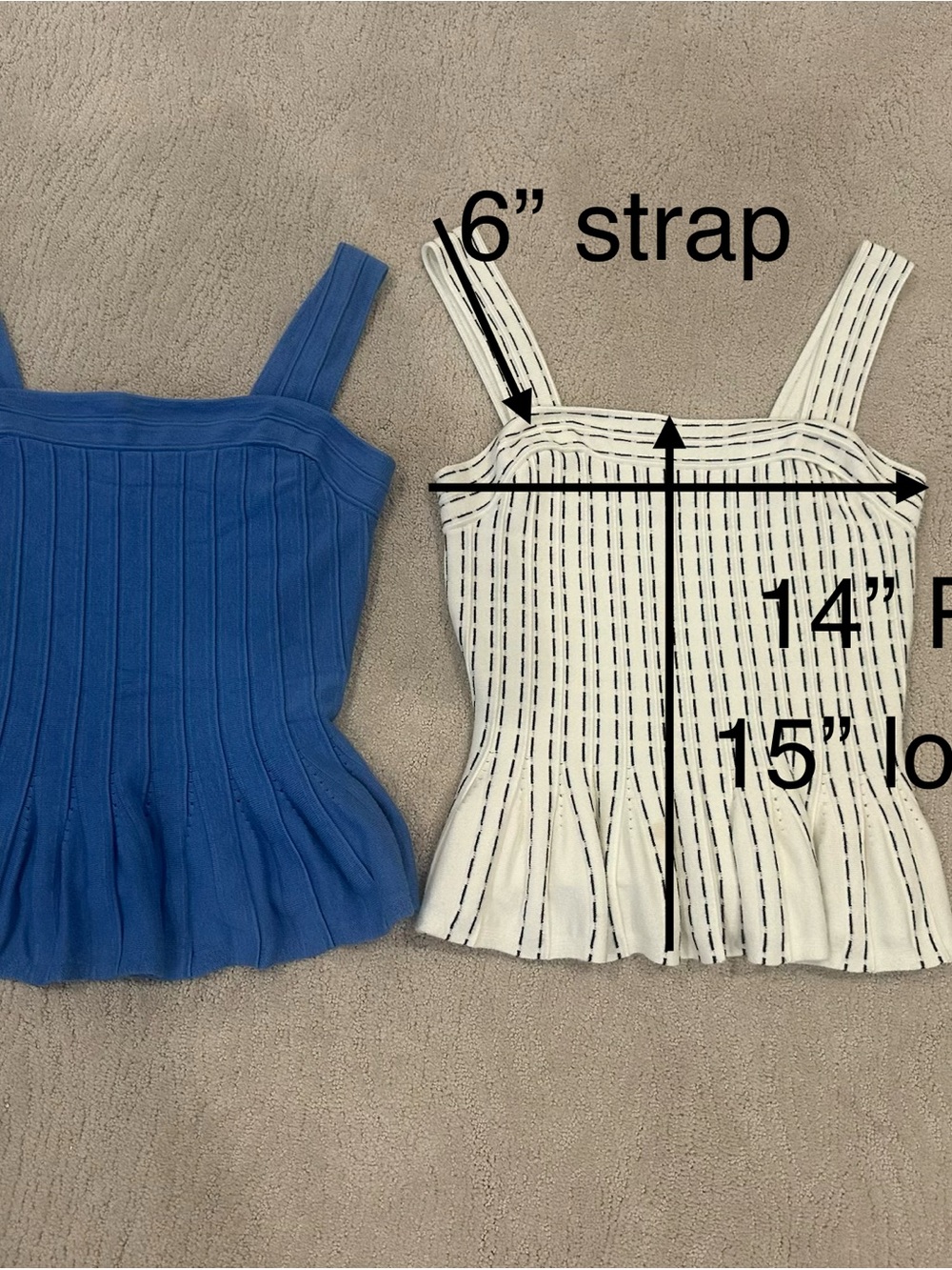 Set of Two Express Peplum Sweater Tank Tops-Size M - Picture 7 of 11